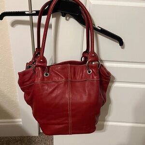 SOLD SOLD SOLD Beautiful Red Striped Shoulder Bag Like NewSOLD SOLD SOLD